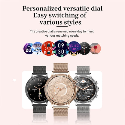 V60 1.39 Inch Health Monitoring Multifunctional Waterproof Bluetooth Call Smart Watch, Color: Silver Steel - Smart Watches by buy2fix | Online Shopping UK | buy2fix