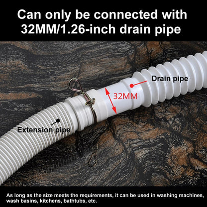 4m Diameter 32mm Extended Drain Hose for Washing Machine / Kitchen Basin / Bathtub - Washing Machines & Accessories by buy2fix | Online Shopping UK | buy2fix