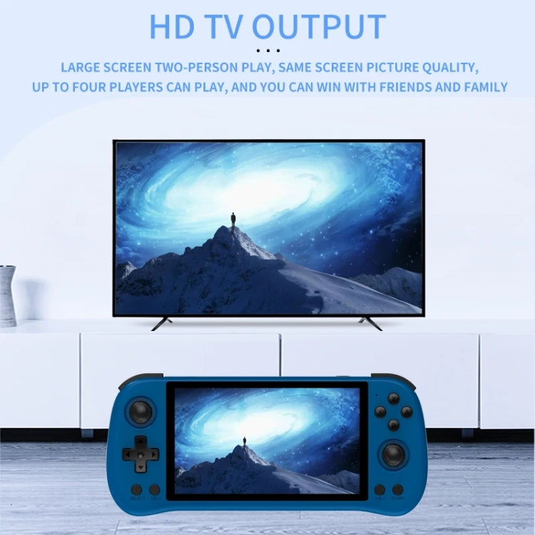 POWKIDDY X55 Game Console 5.5 Inch 1280 X 720 IPS Screen RK3566 Linux System Open-Source Retro Video Player 16GB+128GB(Blue) - Pocket Console by POWKIDDY | Online Shopping UK | buy2fix