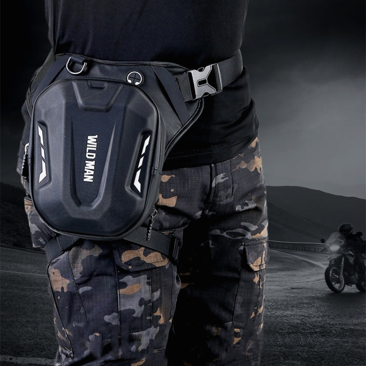 WILD MAN L1 3L Outdoor Motorcycle Riding Hard Shell Waist Bag Sports Cross-body Bag(Black) - Bags & Luggages by WILD MAN | Online Shopping UK | buy2fix