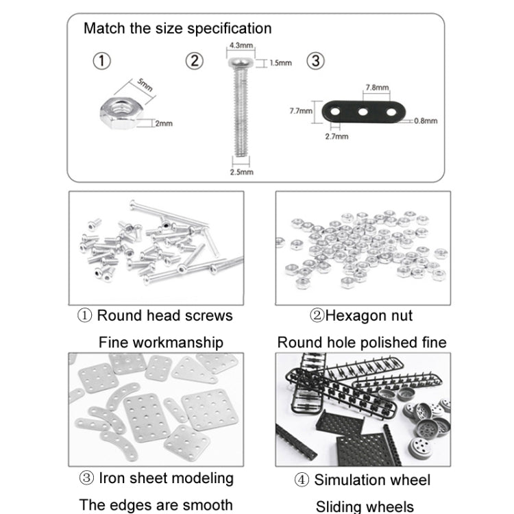 945pcs / Box Stereoscopic Metal Assembly Tank Model Ornament Hand- Assembling Building Blocks Toys - Building Blocks by buy2fix | Online Shopping UK | buy2fix