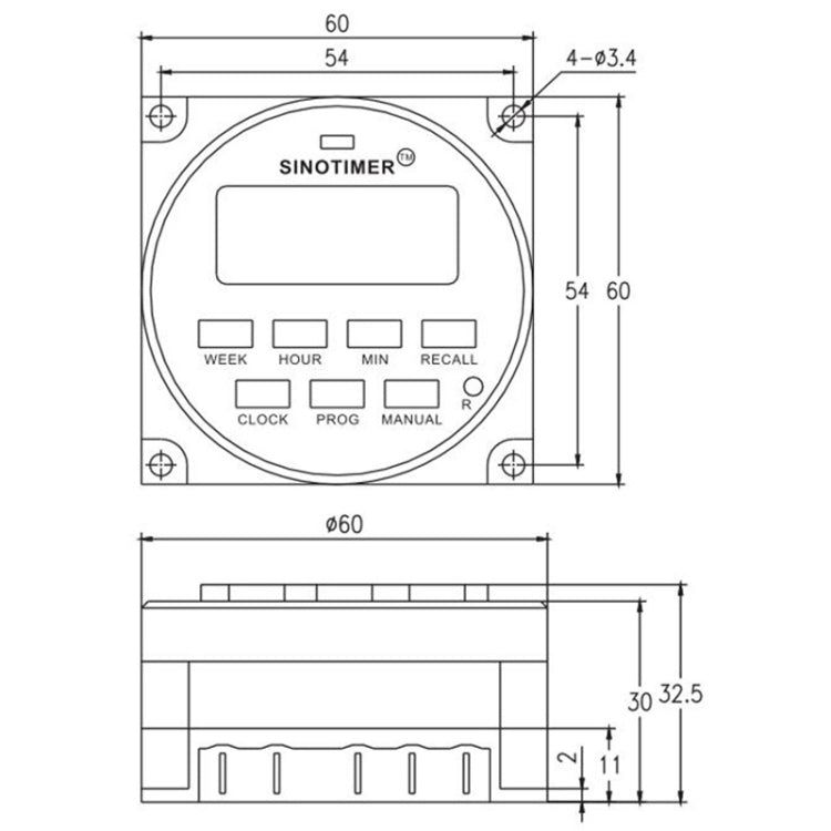 SINOTIMER Programmable Timer Switch Time Controller, Model: TM618H-4 12V - Digital Countdown by SINOTIMER | Online Shopping UK | buy2fix