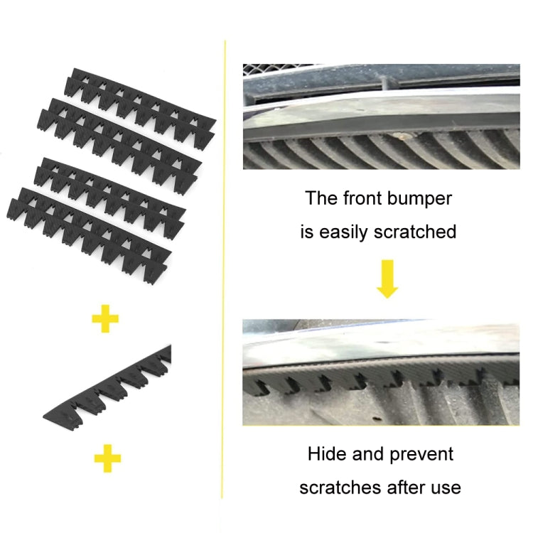 8pcs /Set Car Bumper Serrated Anti-collision Plate Decoration(Black) - Anti Collision Sticker by buy2fix | Online Shopping UK | buy2fix