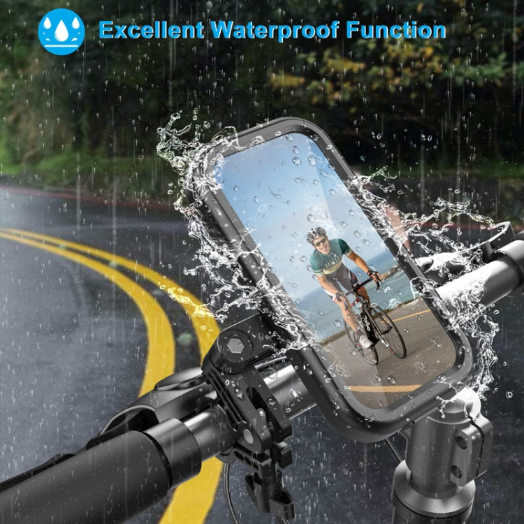 Waterproof Motorcycle Bicycle Cell Phone Holder 360 Rotating Riding Navigation Holder, Model: Handlebar Stand - Holder by buy2fix | Online Shopping UK | buy2fix