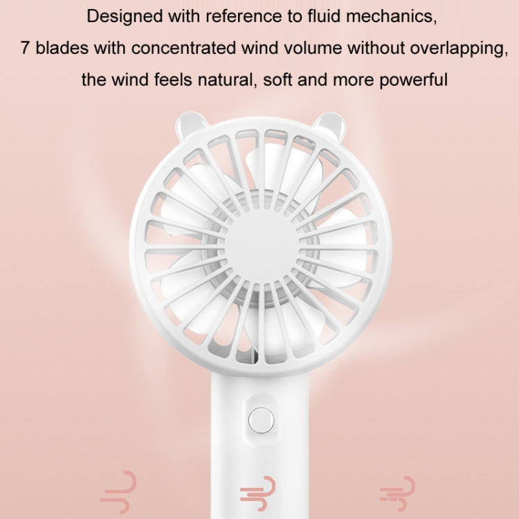 Mini USB Handheld Fan Rechargeable Portable Desktop Phone Holder(White) - Electric Fans by buy2fix | Online Shopping UK | buy2fix