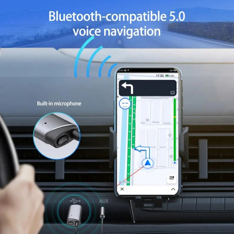 AUX Car Bluetooth Receiver Adapter 3.5mm Cell Phone Computer Connector With TF Card Slot - Bluetooth Adapters by buy2fix | Online Shopping UK | buy2fix