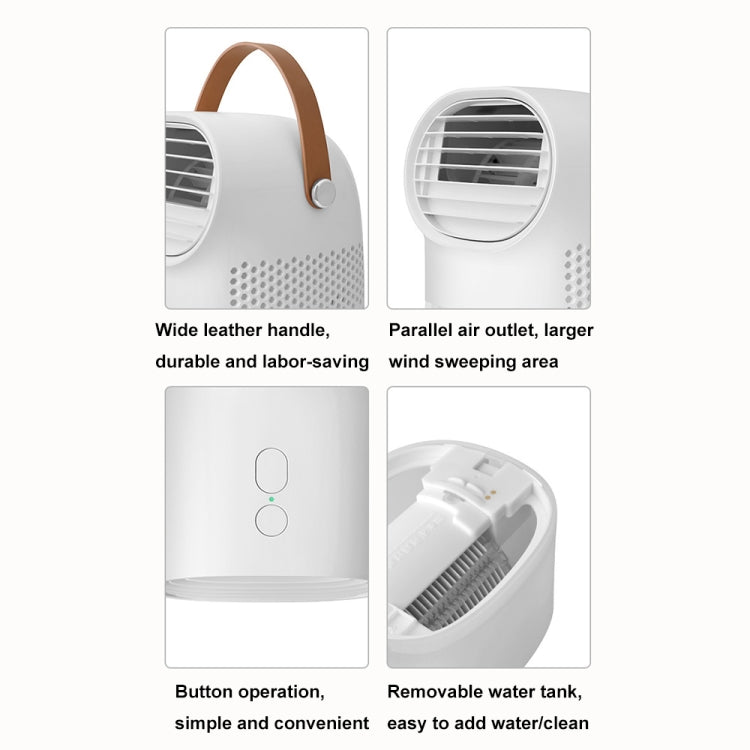 F3 USB Plug-In Desktop Mini Portable Humidification Spray Cooling Air Conditioning Fan(White) - Electric Fans by buy2fix | Online Shopping UK | buy2fix