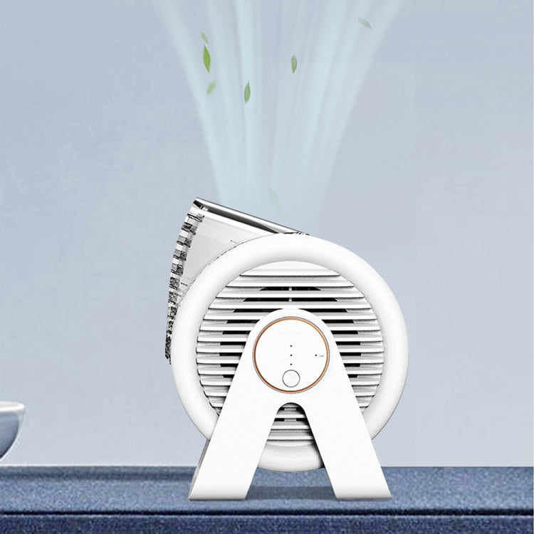 F7 Snail-shaped Desktop Mini Portable Bladeless Air Circulation Fan(White) - Electric Fans by buy2fix | Online Shopping UK | buy2fix