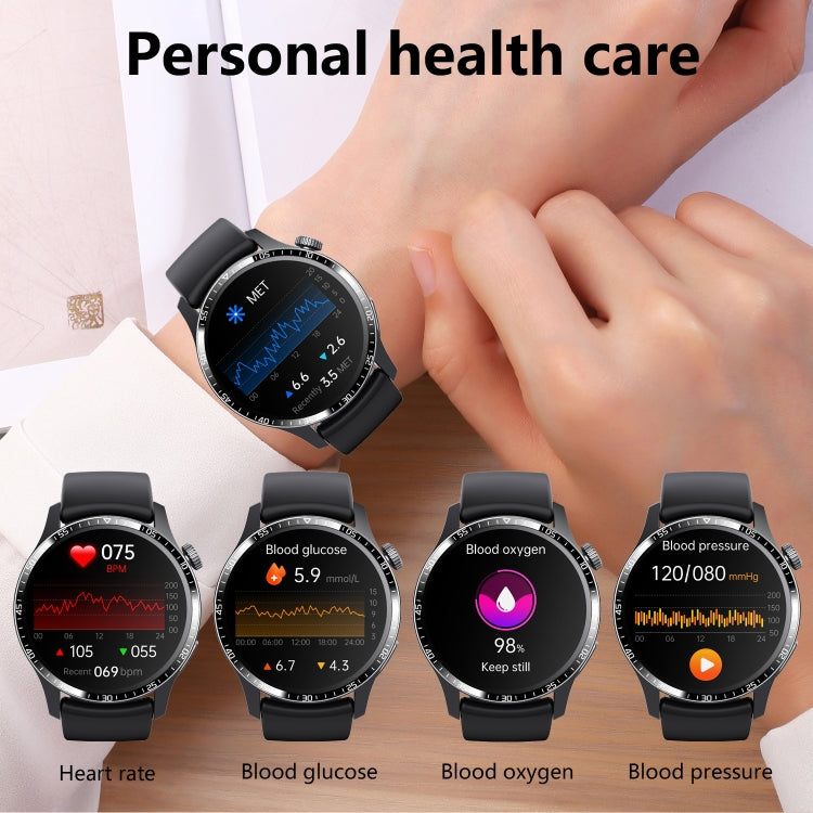 F207 Smart Watch 1.35-Inch Narrow Edge Screen Supports Bluetooth Calls / 24H Health Monitoring / 150+ Sports Modes, Color: Black Silicone - Smart Watches by buy2fix | Online Shopping UK | buy2fix