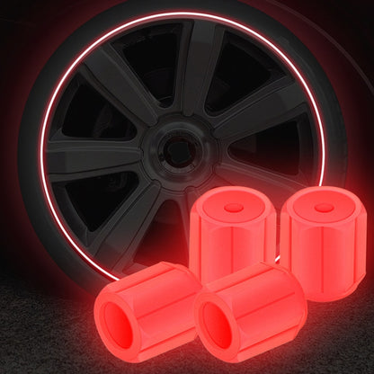 5packs Luminous Car Motorcycle Tire Valves, Color: Red(4pcs /Set) - Tire Valve Caps by buy2fix | Online Shopping UK | buy2fix