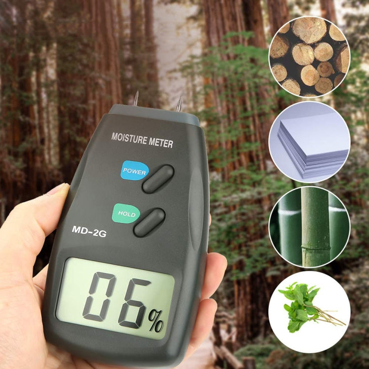 MD-2G 2 Pin LCD Screen Digital Display Wood Moisture and Humidity Detector - PH & Moisture Meter by buy2fix | Online Shopping UK | buy2fix