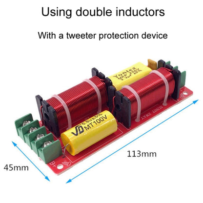 WEAH-2503 High and Low 2-way Speaker Crossover Hi-Fi Home Audio Solderless Divider(C Type Blue Capactior) - Audio Crossover by buy2fix | Online Shopping UK | buy2fix