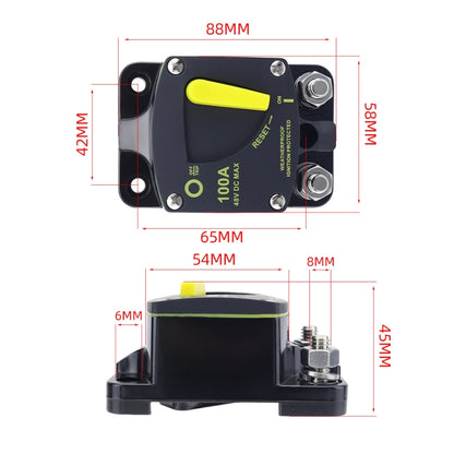 RV Yacht Manual Reset Ignition Protection Fuse Switch With Terminal Accessories, Current: 150A - Fuse by buy2fix | Online Shopping UK | buy2fix