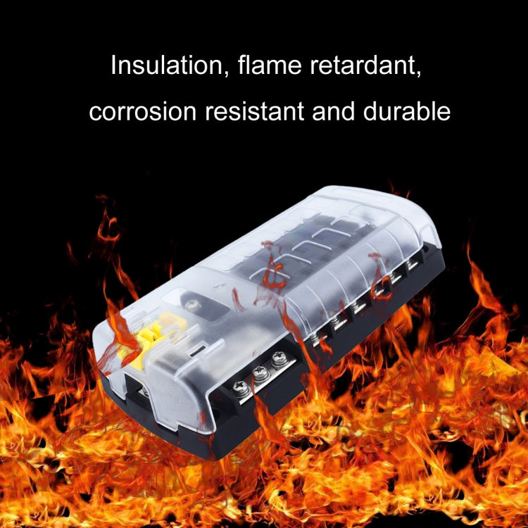 RV Yacht 12-way LED Insulated Flame-retardant Fuse Holder Box with Wire(Configuration 4) - Fuse by buy2fix | Online Shopping UK | buy2fix