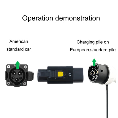 TYPE2-TYPE1 New Energy Vehicle Charging Station Adapter(Black) - EV Charger Accessories by buy2fix | Online Shopping UK | buy2fix