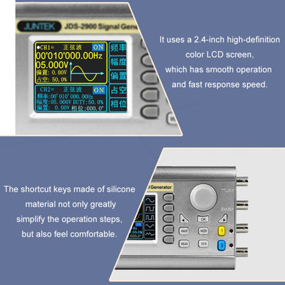 JUNTEK Programmable Dual-Channel DDS Function Arbitrary Waveform Signal Generator, Frequency: 50MHz(UK Plug) - Other Tester Tool by buy2fix | Online Shopping UK | buy2fix