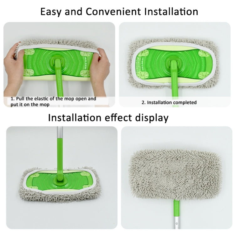 For Swiffer Sweeper and Other 10-inch Flat Mop Replacement Pads Chenille Gray - Handheld Cleaner & Mops by buy2fix | Online Shopping UK | buy2fix