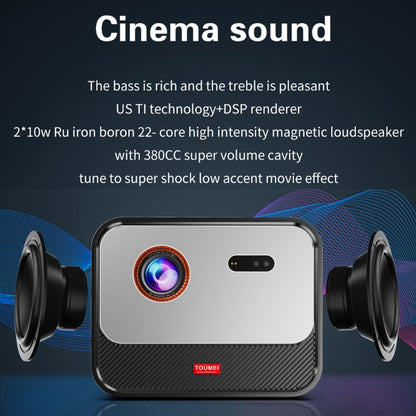 TOUMEI X5 Home Theater DLP Projector HD High Bright 1080P Projector EU Plug(Gray) - Mini Projector by TOUMEI | Online Shopping UK | buy2fix