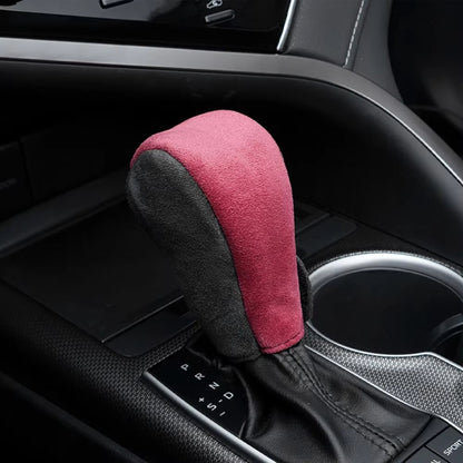 Suede Automatic Manual Gear Lever Cover(Red) - Shift Knob by buy2fix | Online Shopping UK | buy2fix