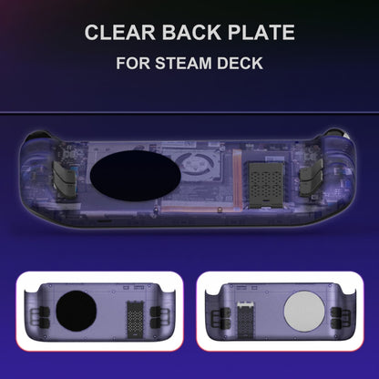 For Steam Deck DEVASO Transparent Thermal Back Case With Bracket Gaming Console Protective Case(Purple) - Cover Case by DEVASO | Online Shopping UK | buy2fix