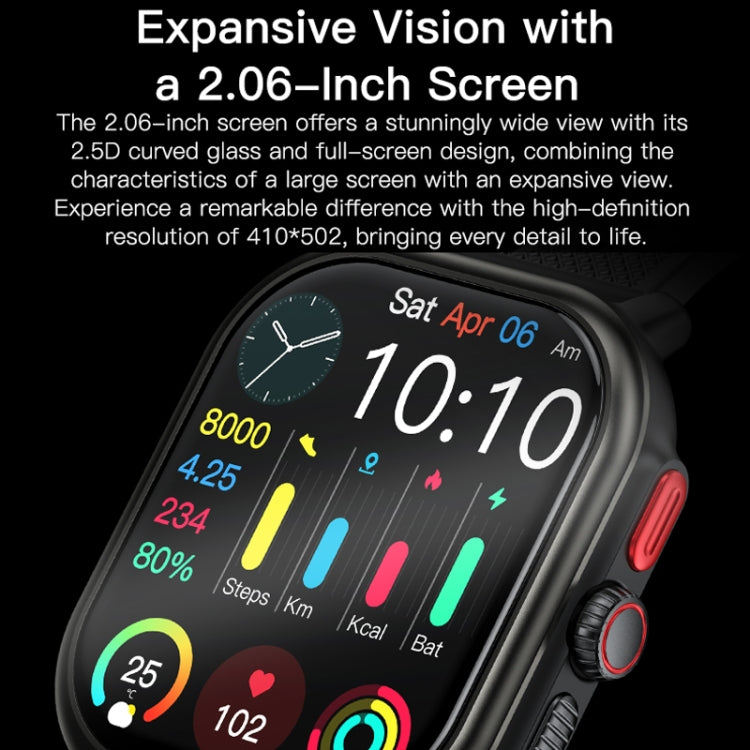 Sports Smart Watch 2.06 Inch Ultra HD AMOLED Screen Bluetooth Talking Watch(White) - Smart Watches by buy2fix | Online Shopping UK | buy2fix