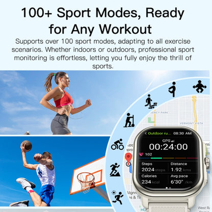 Sports Smart Watch 2.06 Inch Ultra HD AMOLED Screen Bluetooth Talking Watch(White) - Smart Watches by buy2fix | Online Shopping UK | buy2fix