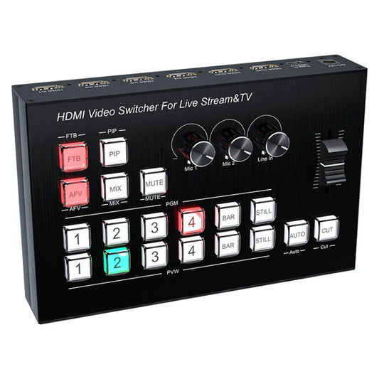 4 In 2 Out HDMI Guide Switchboard Type-C USB 3.0 Capture Port OSD Display Game Switcher UK Plug(Black) - Live Sound Effects Processors by buy2fix | Online Shopping UK | buy2fix