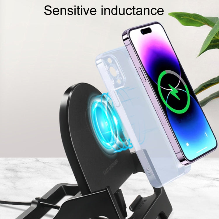 15W Desktop Vertical Cell Phone Wireless Charging Stand(Black) - Wireless Charger Holders by buy2fix | Online Shopping UK | buy2fix