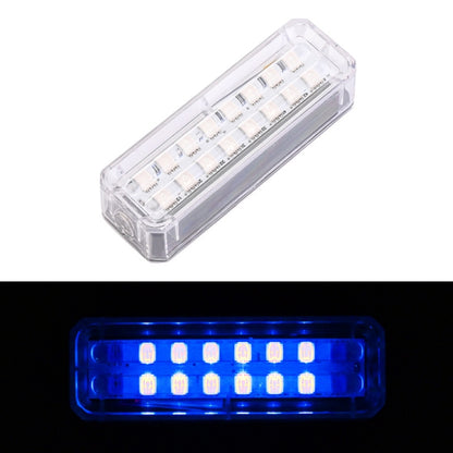 Solar Car Warning Double-Row Flashing Lights, Color: Blue - Warning Lights by buy2fix | Online Shopping UK | buy2fix