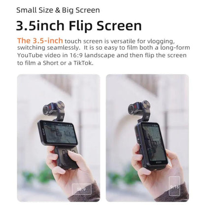 Ordro HD DV Three-Axis Anti-Shake Gimbal Rotating Screen Pocket Camera - Video Cameras by Ordro | Online Shopping UK | buy2fix