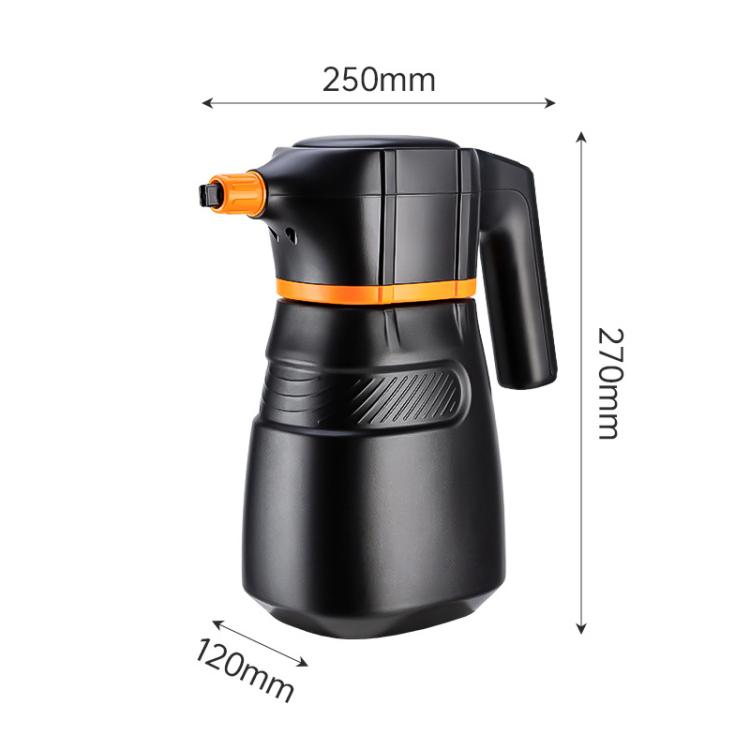 2L Car Washing Electrical Foam Sprayer Rechargeable Pressurized PA Kettle(Black Orange) - Car washing supplies by buy2fix | Online Shopping UK | buy2fix