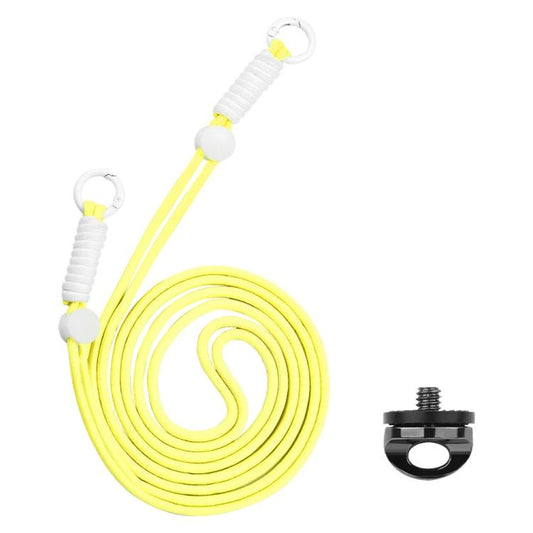 BRDRC Camera Strap Crossbody Lanyard With 1/4 inch Screw Anti-loss Rope Accessory(Yellow White Knot) - Camera Strap by BRDRC | Online Shopping UK | buy2fix