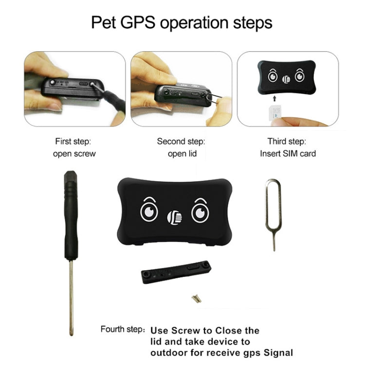 TK200 2G IP67 Waterproof GPS / GPRS / GSM Personal / Goods /  Pet / Bag Locator Pet Collar Real-time Tracking Device - Pet Tracker by buy2fix | Online Shopping UK | buy2fix