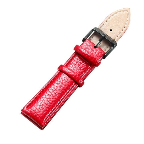 CAGARNY Simple Fashion Watches Band Black Buckle Leather Watch Band, Width: 20mm(Red) - Watch Accessories & Parts by CAGARNY | Online Shopping UK | buy2fix