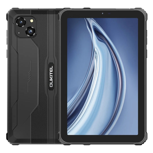 OUKITEL RT3 Pro 4G Network IP68/IP69K Rugged Tablet, 4GB+128GB, 8.0 inch Android 14 MediaTek G81 Octa-Core Support Dual SIM, EU Plug (Black) - Other by OUKITEL | Online Shopping UK | buy2fix