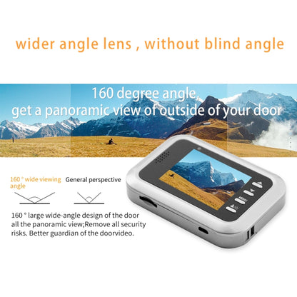 W8-S 2.4 inch Screen 2.0MP Security Camera No Disturb Peephole Viewer, Support TF Card(Silver) - Security by buy2fix | Online Shopping UK | buy2fix