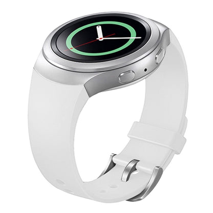 For Samsung Gear S2 Sport / Gear S2 Watch Solid Color Silicone Watchband(White) - Smart Wear by buy2fix | Online Shopping UK | buy2fix