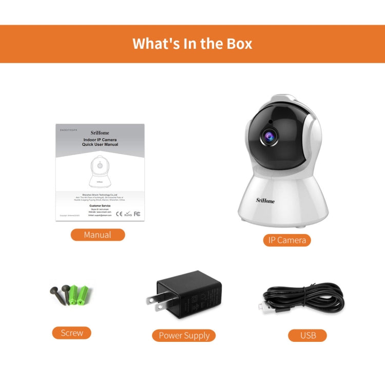 SriHome SH025 2.0 Million Pixels 1080P HD AI Auto-tracking IP Camera, Support Two Way Audio / Motion Tracking / Humanoid Detection / Night Vision / TF Card, UK Plug - Security by SriHome | Online Shopping UK | buy2fix