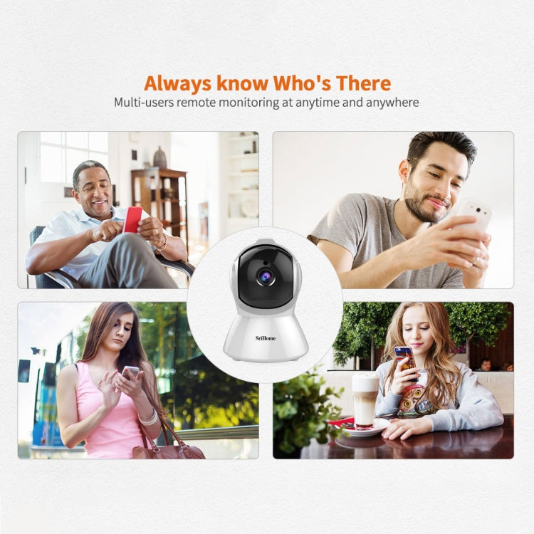 SriHome SH025 2.0 Million Pixels 1080P HD AI Auto-tracking IP Camera, Support Two Way Audio / Motion Tracking / Humanoid Detection / Night Vision / TF Card, UK Plug - Security by SriHome | Online Shopping UK | buy2fix