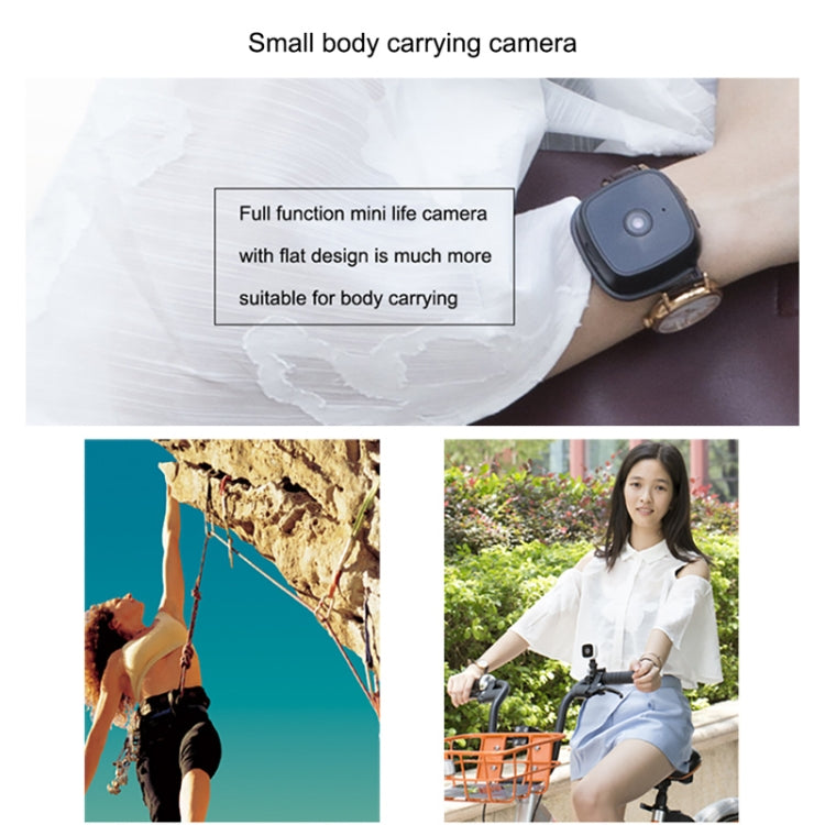 CAMSOY C9 HD 1280 x 720P 70 Degree Wide Angle Wireless WiFi Wearable Intelligent Surveillance Camera, Support Infrared Right Vision & Motion Detection Alarm & Loop Recording & Timed Capture(Black) - Mini Camera by CAMSOY | Online Shopping UK | buy2fix