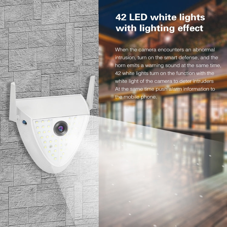 DP16 2.0 Megapixel 42 LEDs Garden Light Smart Camera, Support Motion Detection / Night Vision / Voice Intercom / TF Card, AU Plug - Security by buy2fix | Online Shopping UK | buy2fix