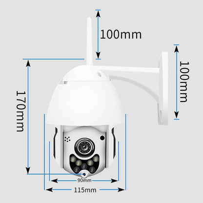 Wireless Surveillance Camera HD PTZ Home Security Outdoor Waterproof Network Dome Camera, Support Night Vision & Motion Detection & TF Card, UK Plug - Security by buy2fix | Online Shopping UK | buy2fix