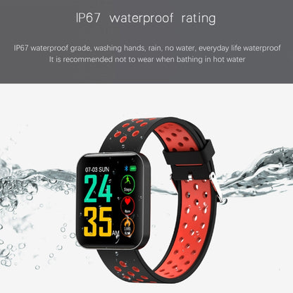 S88 1.54 inches TFT Color Screen Smart Bracelet IP67 Waterproof, Silicone Watchband, Support Call Reminder /Heart Rate Monitoring /Sleep Monitoring /Sedentary Reminder /Blood Pressure Monitoring(Red) - Smart Wear by buy2fix | Online Shopping UK | buy2fix