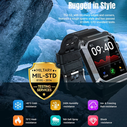 HAMTOD NX3 Pro 1.83 inch Rugged Smart Watch, Support Bluetooth Call / Sleep / Heart Rate / Blood Oxygen / Blood Pressure Monitoring(Black) - Smart Watches by HAMTOD | Online Shopping UK | buy2fix