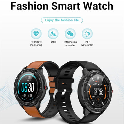 Z06 Fashion Smart Sports Watch, 1.3 inch Full Touch Screen, 5 Dials Change, IP67 Waterproof, Support Heart Rate / Blood Pressure Monitoring / Sleep Monitoring / Sedentary Reminder (Black Brown) - Smart Wear by buy2fix | Online Shopping UK | buy2fix