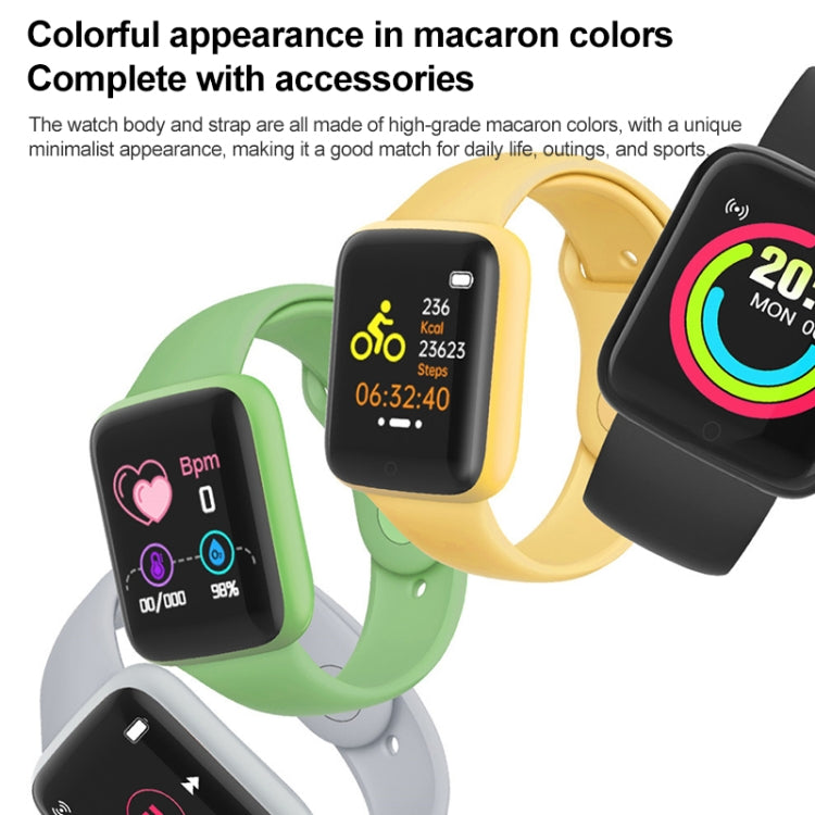 Y68M 1.44 inch Smart Watch, Support Heart Rate Blood Pressure Blood Oxygen Monitoring (Silver Grey) - Smart Wear by buy2fix | Online Shopping UK | buy2fix
