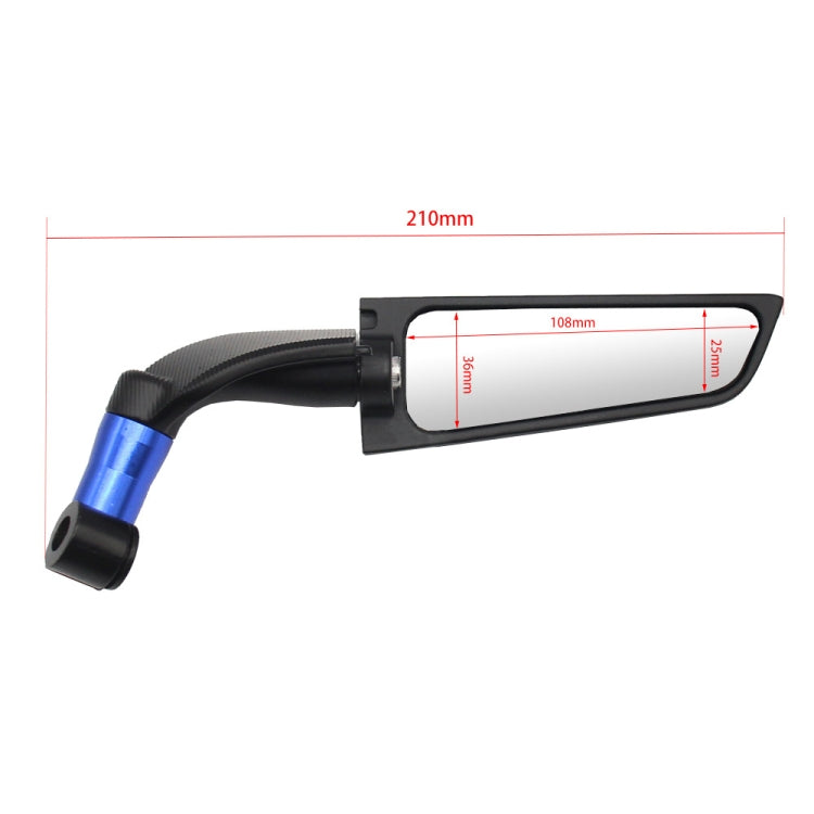 Motorcycle Modification Fixed Wind Wing Rearview Mirror (Black) - In Car by buy2fix | Online Shopping UK | buy2fix