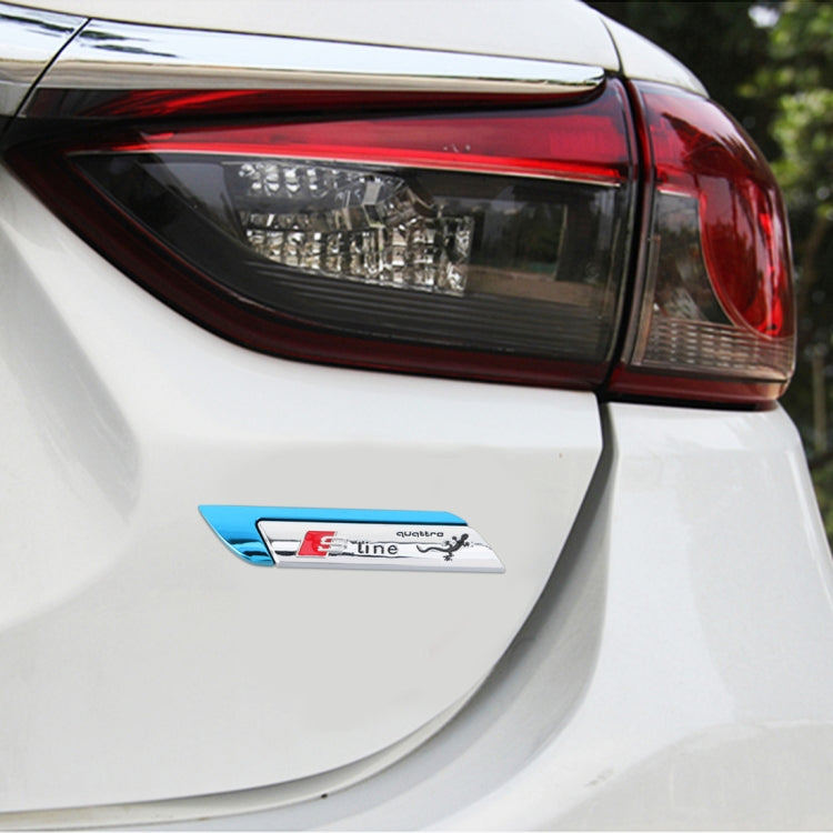 1 Pair Car S Line Personalized Aluminum Alloy Decorative Stickers, Size: 11.5 x 2.5 x 0.5cm (Blue) - 3D Metal Sticker by buy2fix | Online Shopping UK | buy2fix