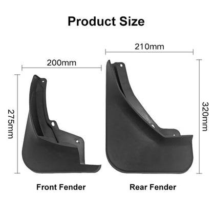 For Skoda KAROQ 2017-2023 4pcs/Set Car Auto Soft Plastic Splash Flaps Fender Guard - Mudguards by buy2fix | Online Shopping UK | buy2fix