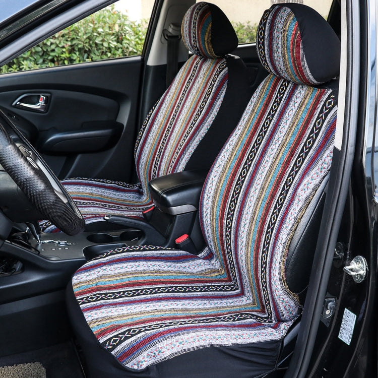 TIROL T25941 General Car Ethnic Style Double Front Seat Protective Cover - Seat Accessories by TIROL | Online Shopping UK | buy2fix
